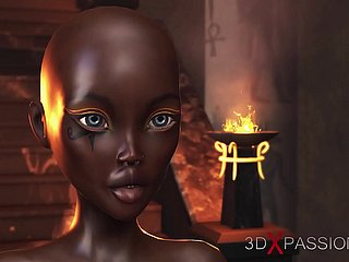 Tình dục ở Ai Cập cổ đại! Anubis đụ một nô lệ Ai Cập trẻ tuổi trong đền thờ của mình
