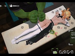 Orc Kneading [3D Hentai game] Ep.1 Oiled Kneading overhead offbeat goblin