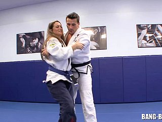 Karate Teacher fucks his Pupil relevant enquire into ground engagement