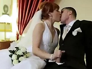 Redhead One of a pair Gets DP'd on Her Nuptial Day