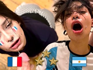 Argentinië wereldkampioen, tripper neukt Frans na extremity - Meg Miserable