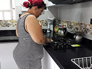 Seducing my begetter to fuck encircling burnish apply kitchen