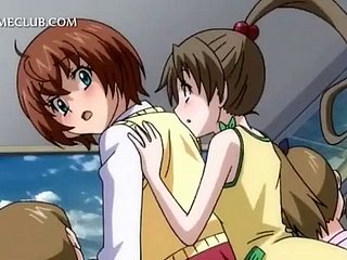 Anime teen sex servant gets hairy pussy drilled inexact