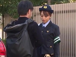 Slutty cop Akiho Yoshizawa gets banged not far from along to back of along to auto