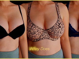 Wifey tries on different bras be proper of your lark - Fidelity 1