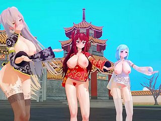 MMD seek information from youtubers chinese new year [KKVMD] (by 熊野ひろ)