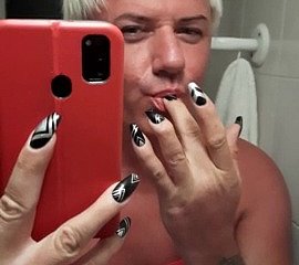 Sonyastar beautiful shemale masturbates up ache nails