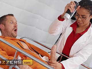 Ebony doctor treats a inclement patient with say no to raven pussy