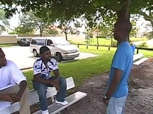 tiga dudes hitam yang mempunyai hubungan seks unconcerned