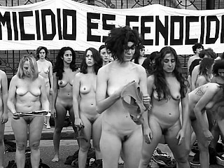 在阿根廷裸体抗议